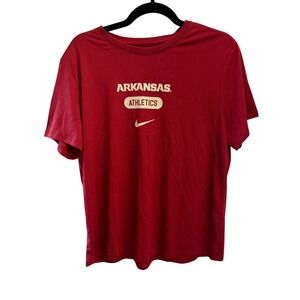 Nike Arkansas Razorbacks Athletics T Shirt Womens Red Size L NWT